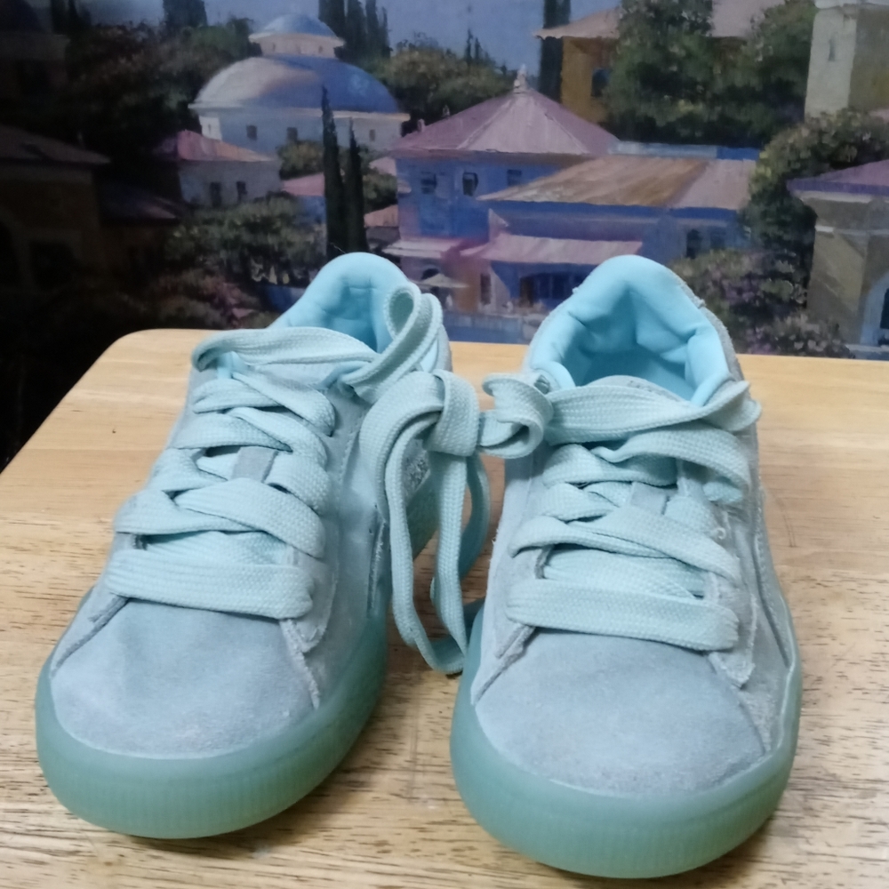 PUMA Classic 🏃 “Suede Classic Ice Mix“ Size 1.5C Child👦,Like🆕new!Gift It.🎁 - Picture 13 of 16